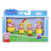 Peppa Pig Peppa's Adventures Peppa's Family Rainy Day Figure 4-Pack