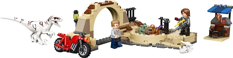 LEGO Jurassic World La poursuite en moto de l'Atrociraptor 76945 Ensemble de construction (167 pièces)