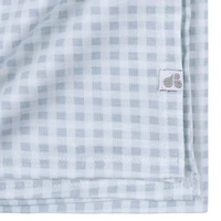 Just Born  - 2 piece Swaddle Blanket+Hat - Blue Plaid