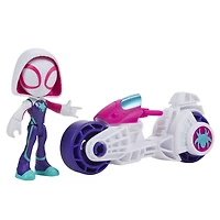 Marvel Spidey et ses Amis Extraordinaires, figurine articulée Ghost-Spider avec moto
