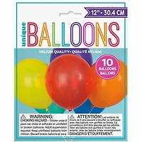10 Ballons 12 Po - Assortis