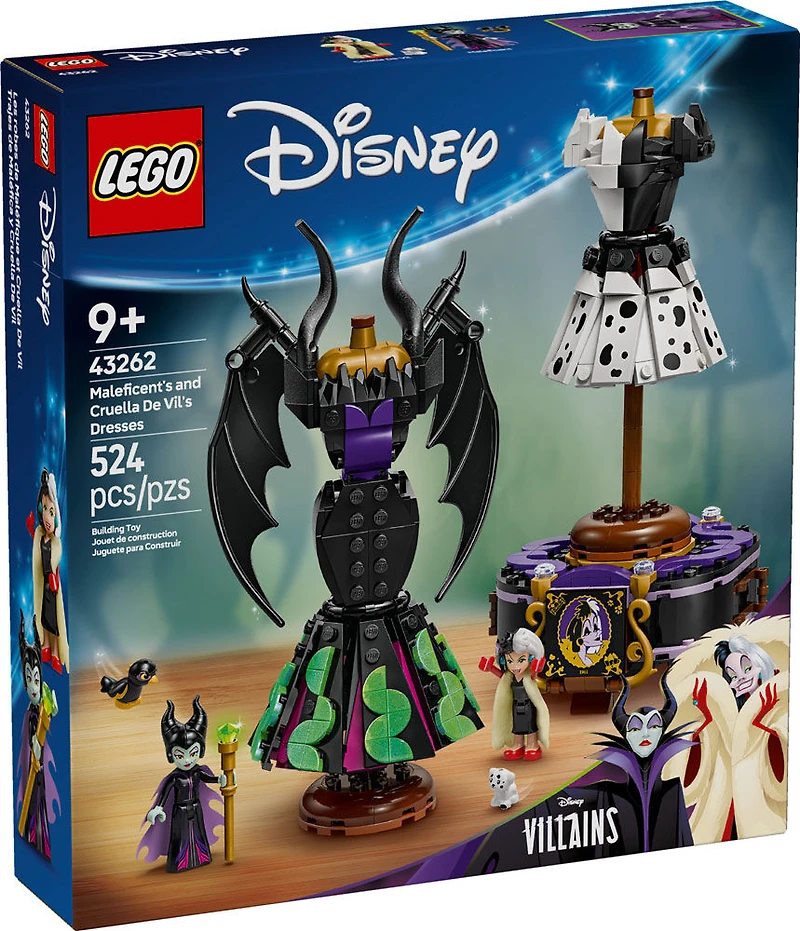 LEGO Disney Villains Maleficent's and Cruella De Vil's Dresses Kids Toy for Kids Ages 9+ - 43262