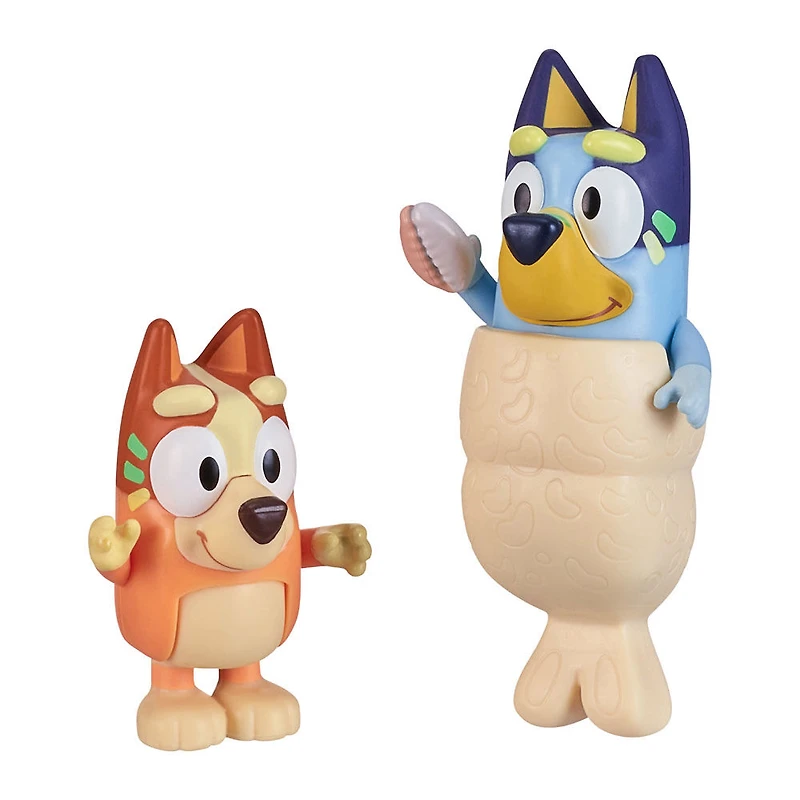 Bluey Beach Figure 2Pack Sirène