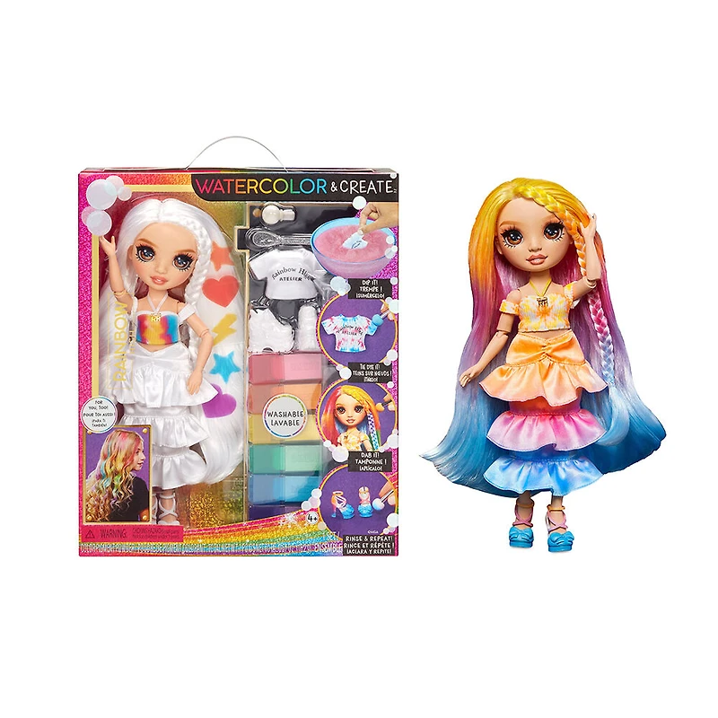 Rainbow High Watercolor & Create Fashion Doll - Brown Eyes