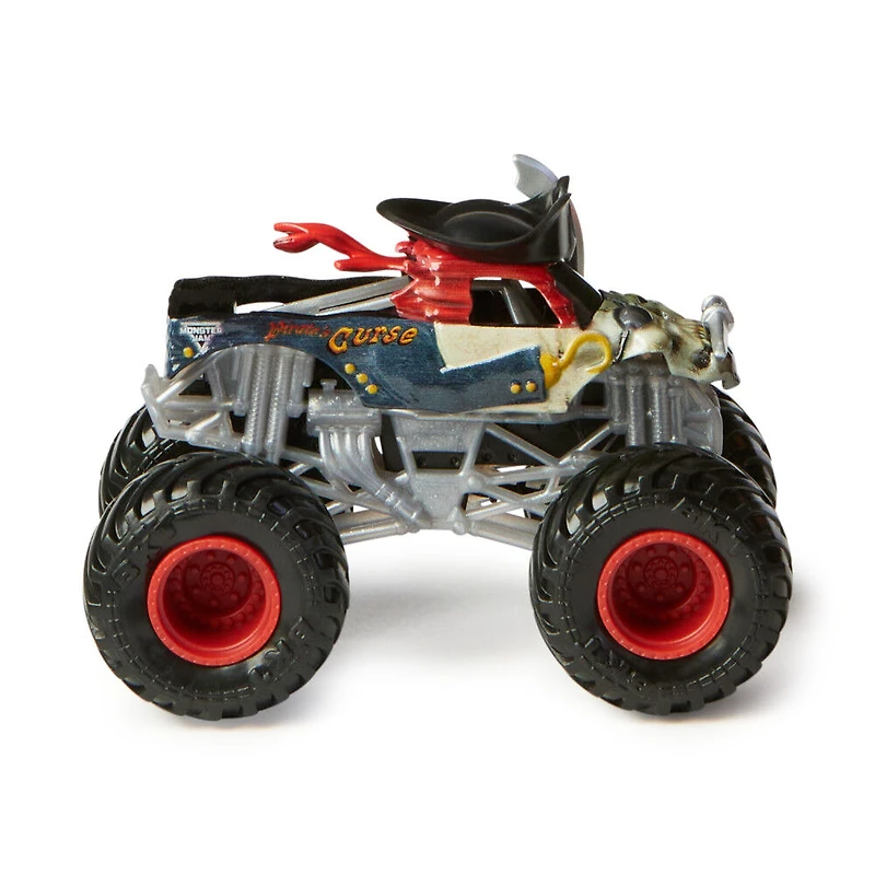 Monster Jam, Monster truck Pirate's Curse officiel, véhicule en métal moulé, série Crazy Creatures, échelle 1:64