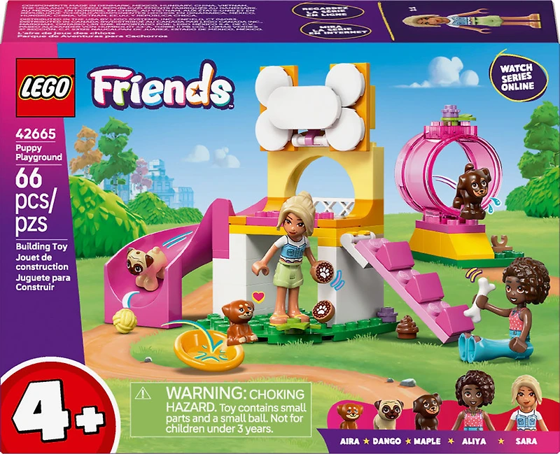 LEGO Friends L'aire de jeux des chiots, Ensemble de construction, Jouet de chien pour un jeu de simulation, Ensemble d'animaux 42665