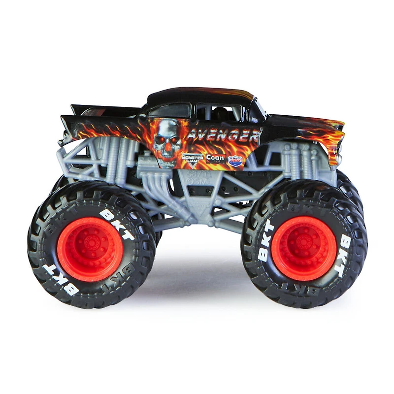 Monster Jam, Monster truck Avenger Fire officiel, véhicule en métal moulé, série Arena Favorites, échelle 1:64