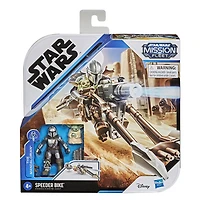 Star Wars Mission Fleet Expedition Class The Mandalorian The Child Battle for the Bounty, figurine de 6 cm et véhicule
