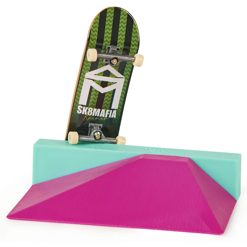 Tech Deck, Street Hits, Fingerboard SK8Mafia Skateboards avec obstacle rebord de pyramide