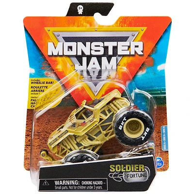 Monster Jam, Monster truck Soldier Fortune officiel, véhicule en métal moulé, série Legacy Trucks, échelle 1:64