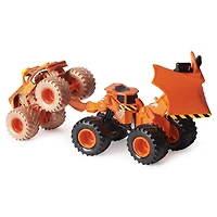 Monster Jam, Monster truck Wedge Dirt Squad Plow officiel avec pièces mobiles, véhicule en métal moulé à l'échelle 1:64
