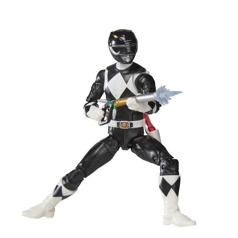 Power Rangers Lightning Collection, Mighty Morphin Power Ranger, Ranger Noir, figurine premium de 15 cm de collection avec accessoires