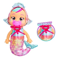 Cry Babies Tiny Cuddles - Sirènes Melody - Poupée bébé de 9 po | Pyjama métallique avec queue de sirène