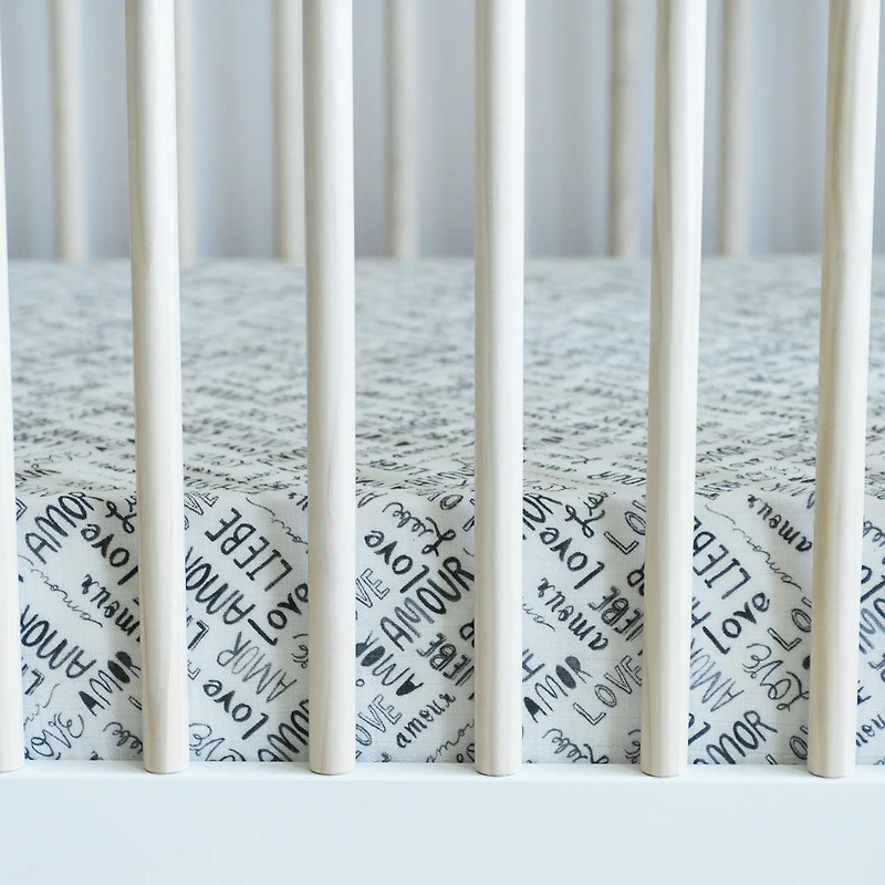 Drap de lit en Mousseline de Coton Red Rover - Love Language - Notre exclusivité