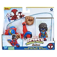 Marvel Spidey and His Amazing Friends, figurine Ms. Marvel et moto Embiggen