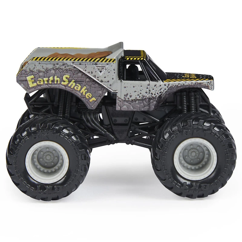 Monster Jam, Monster truck Earth Shaker officiel, véhicule en métal moulé, série Over Cast, échelle 1:64
