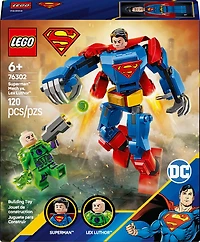 LEGO DC Superman Mech vs. Lex Luthor Building Toy - Buildable Action Figure - Superhero Gift - 76302