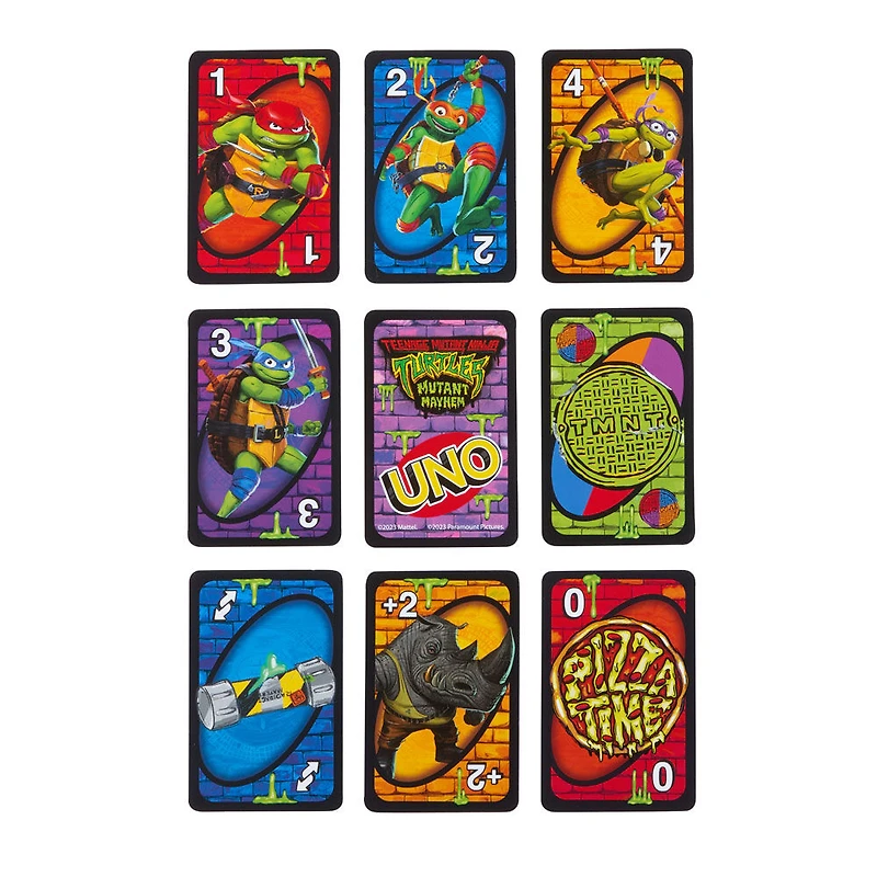 Jeu de cartes ​UNO Teenage Mutant Ninja Turtles: Mutant Mayhem