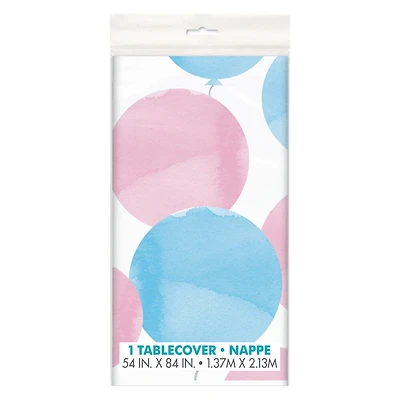 Gender Reveal Nappe en Plastique 54" x 84" - Édition anglaise