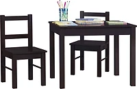 Ensemble pour enfants 3 pièces incluant table et chaises en bois