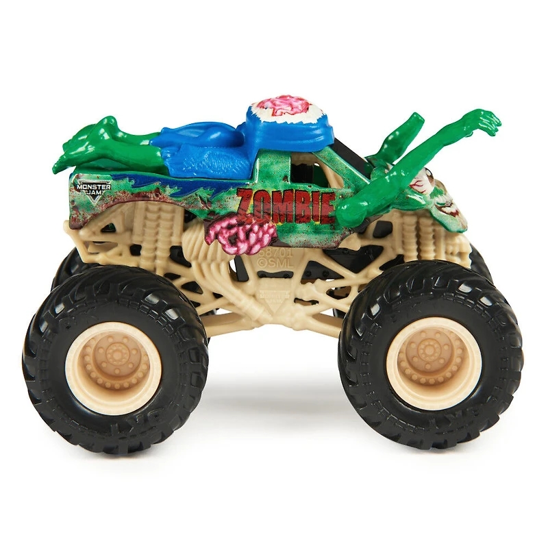 Monster Jam, Monster trucks officiels en métal moulé Zombie Vs. Zombie Die-Cast, échelle 1:64