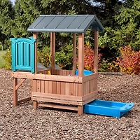 Step2 Woodland Adventure Playhouse and Slide - Marron