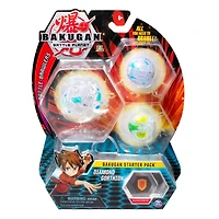 Bakugan Starter Pack 3-Pack, Diamond Gorthion, Collectible Transforming Creatures