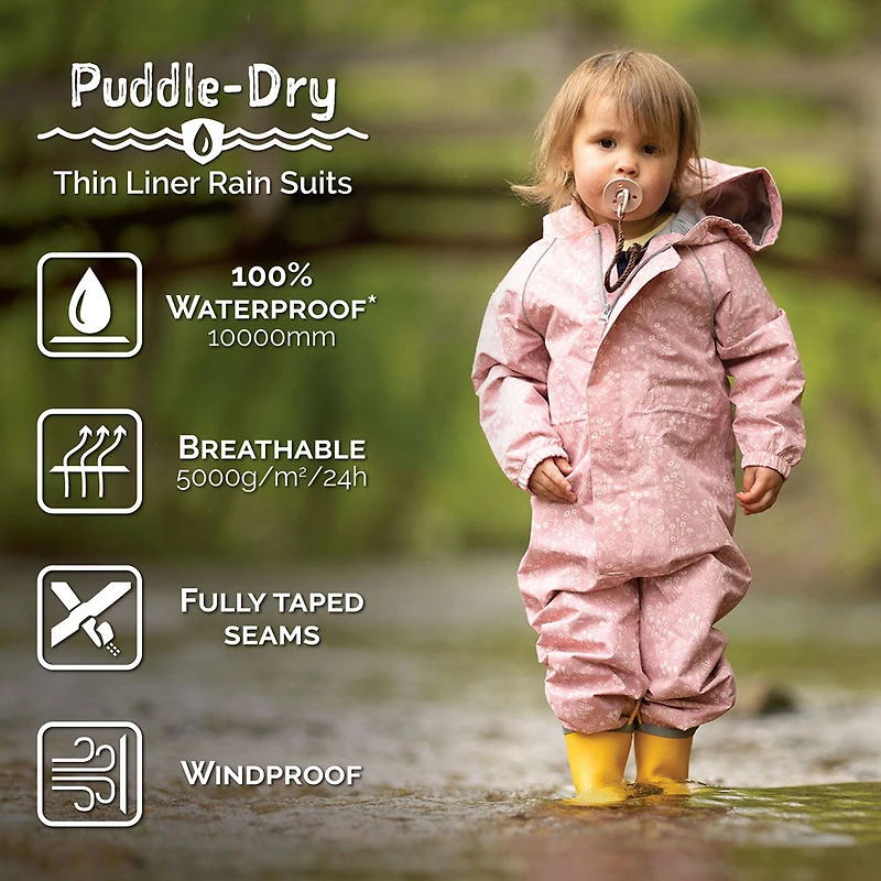 Kids Thin-Lined Rain Suits | Prairie Flowers