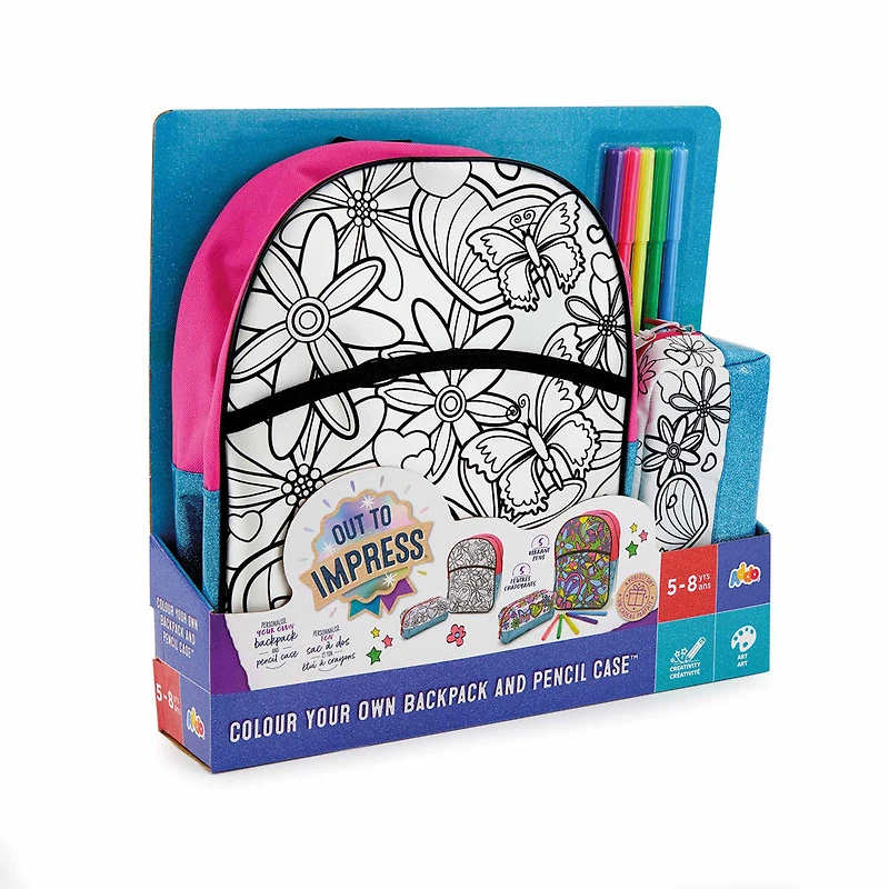 Out To Impress Color Your Own Backpack And Pencil Case - R Exclusive