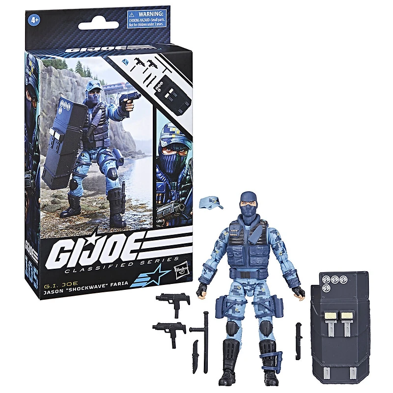 G.I. Joe Classified Series, figurine de collection Jason " Shockwave " Faria 105 de 15 cm
