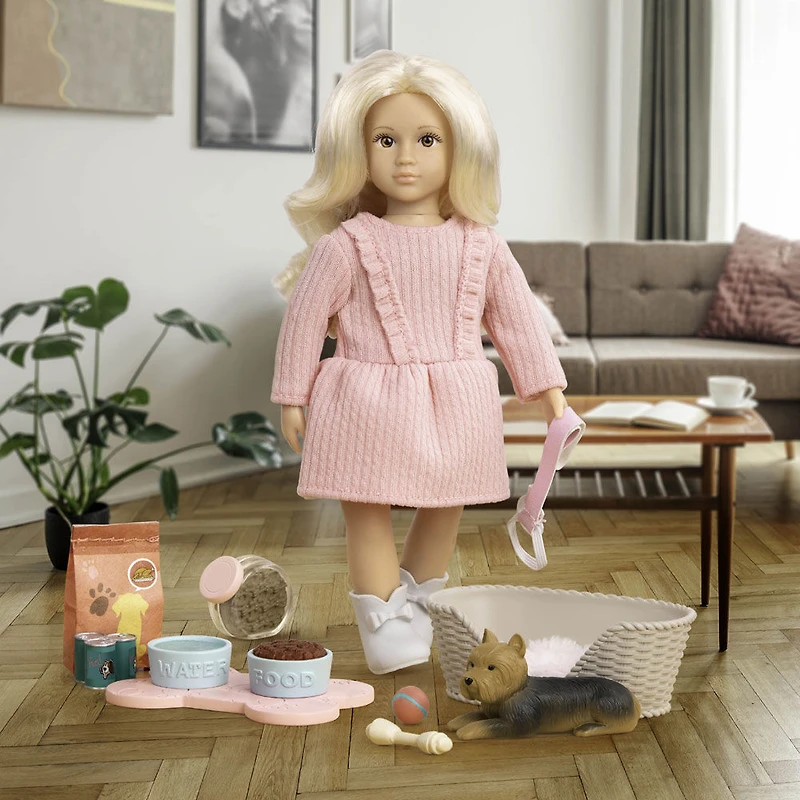 Poupée 15 cm avec chien et accessoires, Ensemble de jeu Dafina's Pet, Lori