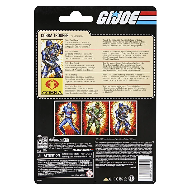 G.I. Joe Classified Series Retro Cardback, Cobra Trooper Action Figure