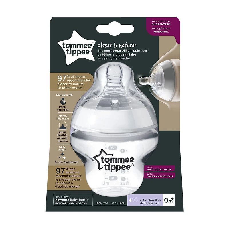 Biberon Closer to Nature de Tommee Tippee, 5oz. - Édition française