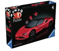 Ravensburger Puzzle 3D 11576 - Ferrari SF90 Stradale - La super voiture de sport avec le logo emblématique du cheval cabré en tant que modèle de puzzle 3D