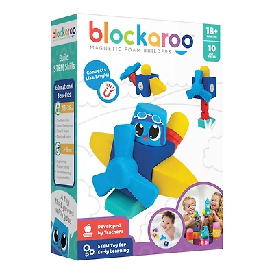 Blockaroo Magnetic Foam Blocks - Airplane - Édition anglaise