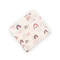 Red Rover - Cotton Muslin Swaddle Single - Rainbows