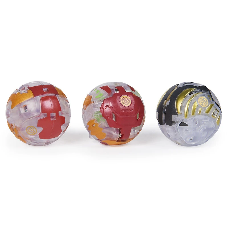 Bakugan Starter Pack 3-Pack, Diamond Gillator Ultra, Armored Alliance Collectible Action Figures