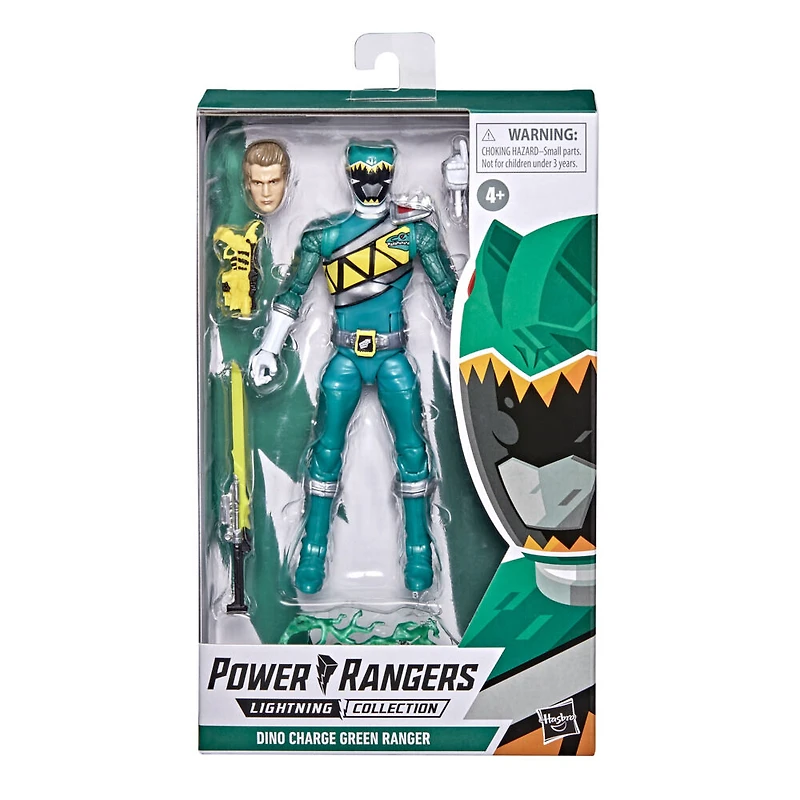 Power Rangers Lightning Collection, Dino Charge Ranger vert, figurine articulée premium de 15 cm de collection