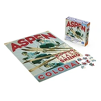 Spin Master Puzzles, Aspen Colorado 300-Piece Jigsaw Blueboard Puzzle Snow Skiing Travel Series with Poster