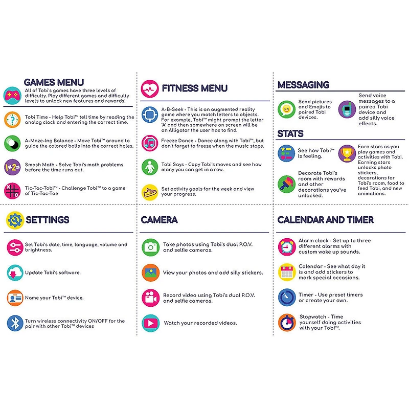 Montre intelligente Tobi Robot avec caméras, vidéos, jeux et activités pour enfants