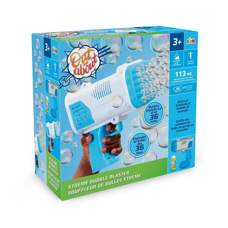 Out and About pistolet à bulles extrême bleu  - Notre Exclusivité