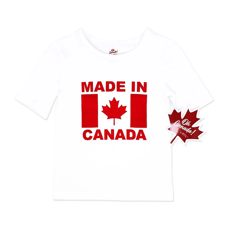 Oh Canada! By RTL T-shirt blanc fabriqué au Canada