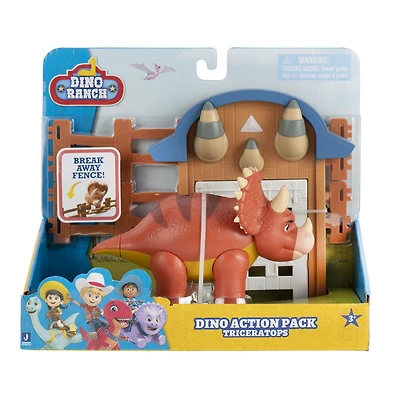   Dino Ranch - Paquet d'action Dino  - Tricératops - Notre exclusivité