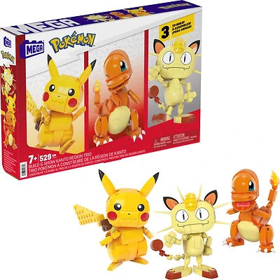 MEGA - Pokémon - Coffret - Trio de la Région de Kanto, 3 figurines