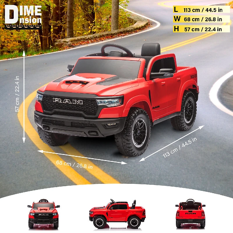 Dodge RAM 1500 RHO 12V sous licence - Rouge