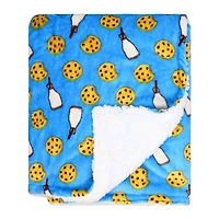Jesse & Lulu Lounge Blanket with Sleep Mask: Blue Milk & Cookie