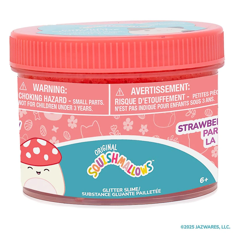 Original Squishmallows Malcolm the Mushroom Cloud Slime, parfumé à la fraise