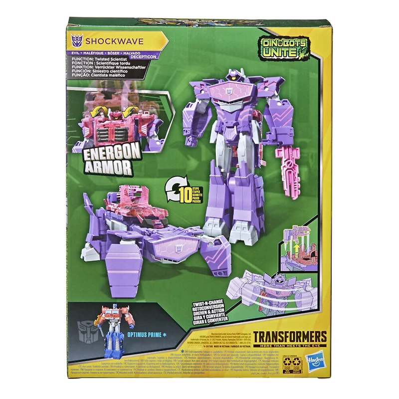 Jouets Transformers Cyberverse, figurine Shockwave, classe ultime, se combine à l'armure Energon pour gagner en surpuissance