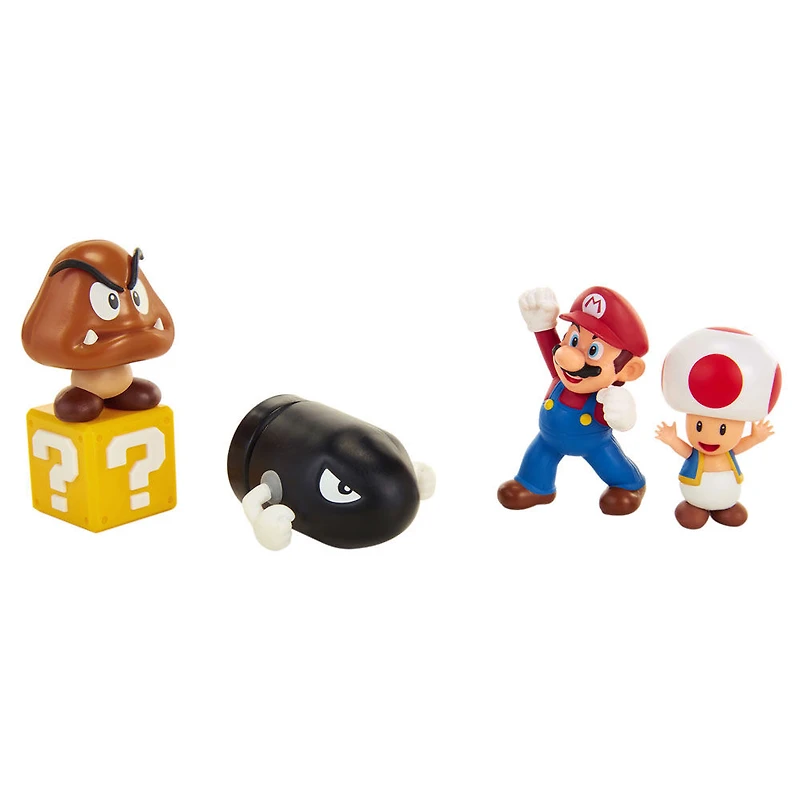 Ensemble de diorama de 5 Figurines de 2,5 pouces Mario Plaine du grand chêne de Nintendo