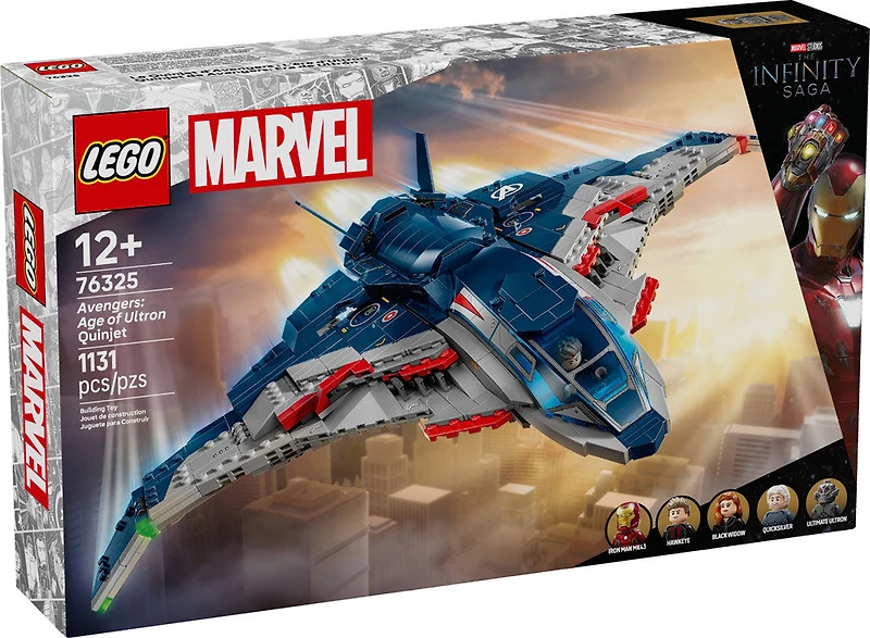 LEGO Marvel Le Quinjet d'Avengers : L'ère d'Ultron, Ensemble de Construction pour Enfants et Cadeau de Superhéros 76325